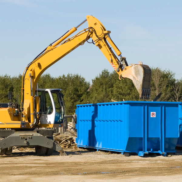 are there any restrictions on where a residential dumpster can be placed in Brookings